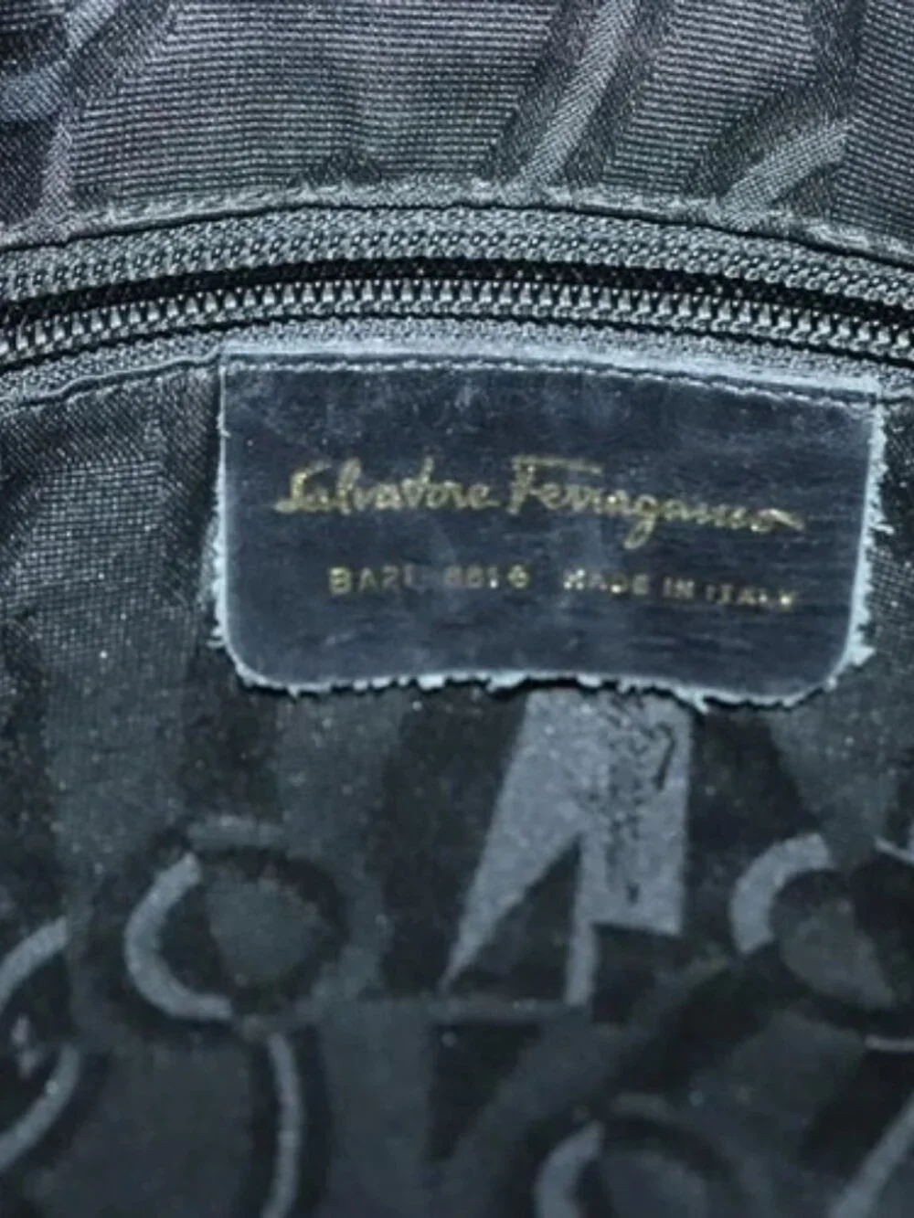 Salvatore Ferragamo Shoulder Bag Canvas Brown Gold Auth bs19110